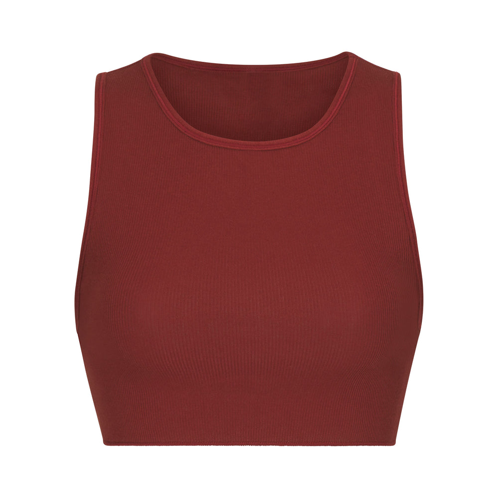 Skims COTTON RIB SUPER CROP Tank Dieprood | 83CRBDSQK