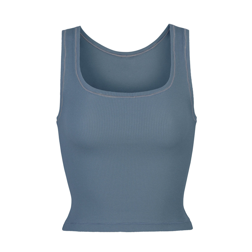 Skims COTTON RIB Tank Blauw | 47NCMQIXD