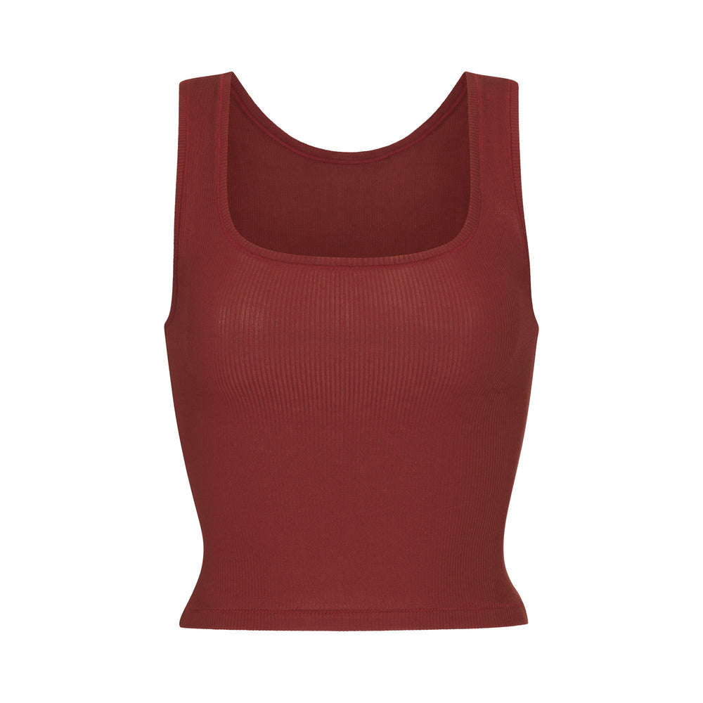 Skims COTTON RIB Tank Dieprood | 18WMEQAZN