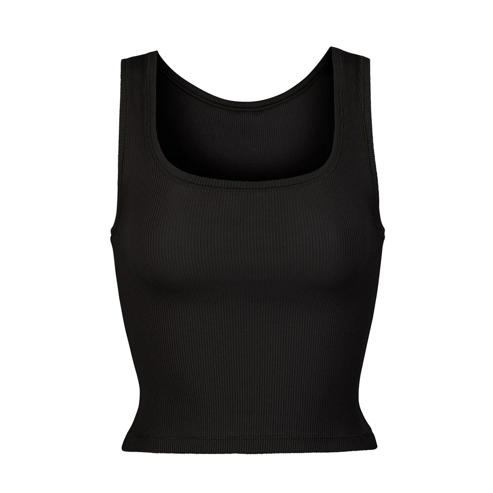 Skims COTTON RIB Tank Zwart | 54OJRVLHX