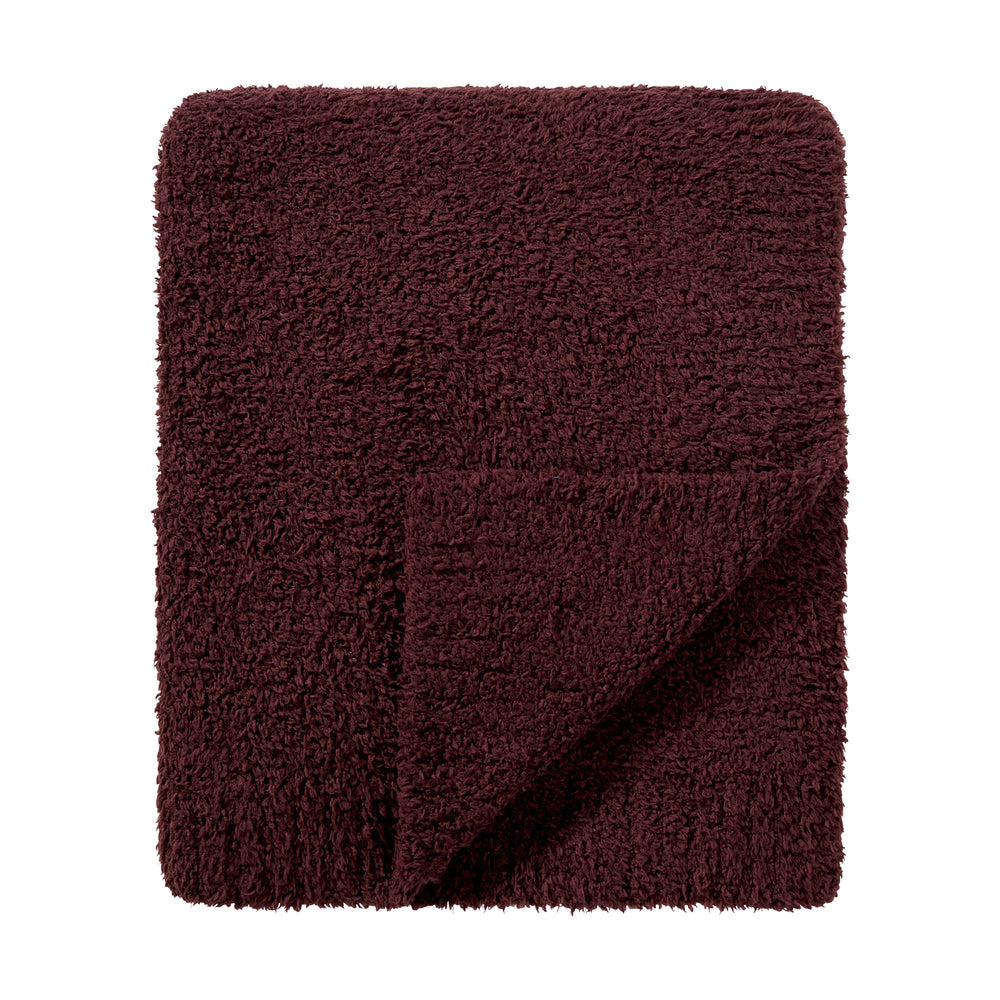 Skims COZY KNIT Deken Donkerrood | 65UATCJKI