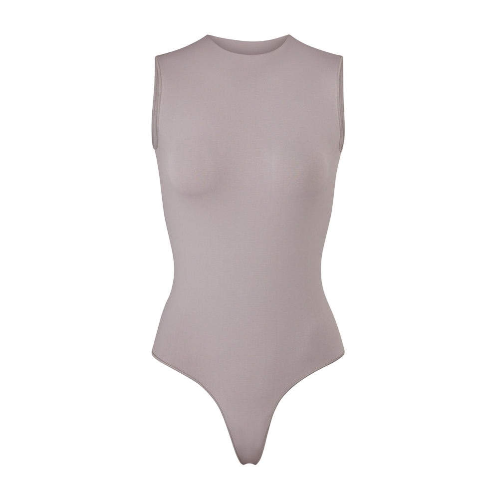 Skims ESSENTIAL CREW NECK Sleeveless Bodysuit Grijs | 08WJTZKIE