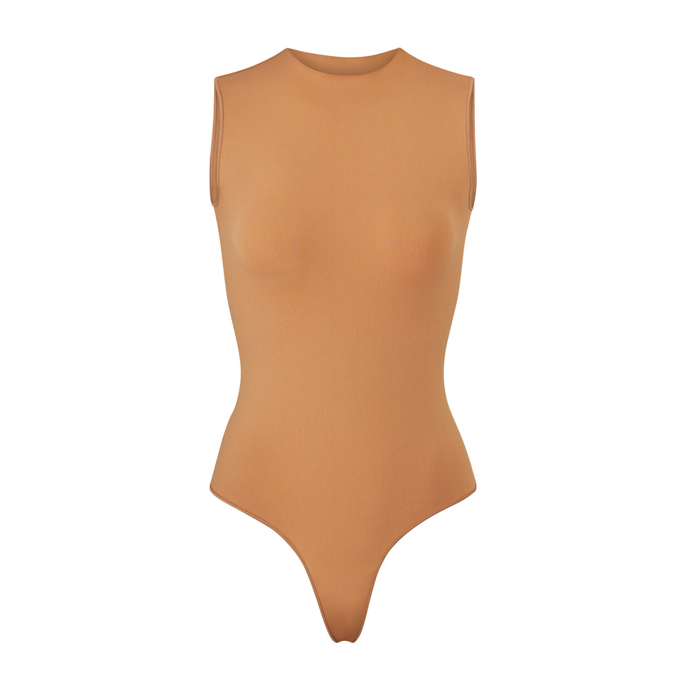 Skims ESSENTIAL CREW NECK Sleeveless Bodysuit Bruin | 23HIGQMEY
