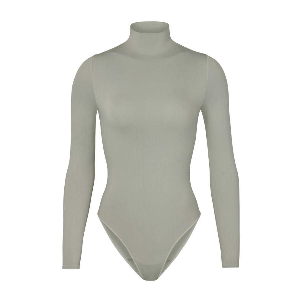 Skims ESSENTIAL MOCK NECK Long Sleeve Bodysuit Lichtgroen | 97OPFDTAV