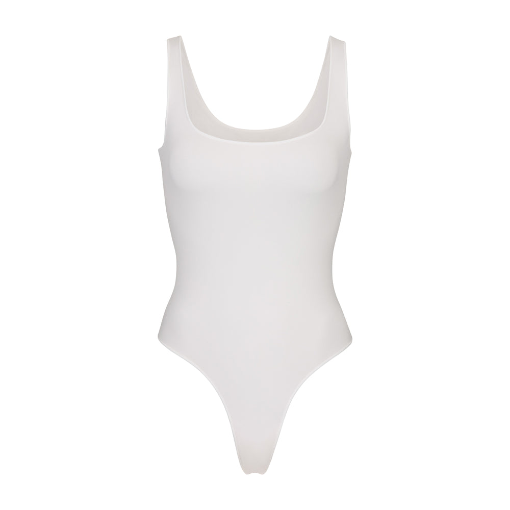 Skims ESSENTIAL Scoop Neck Bodysuit Wit | 96NFJOELB