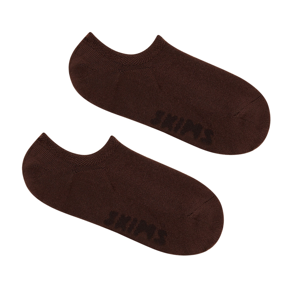 Skims EVERYDAY LOW RIB ANKLE Sokken Chocola | 35JAGSRUP