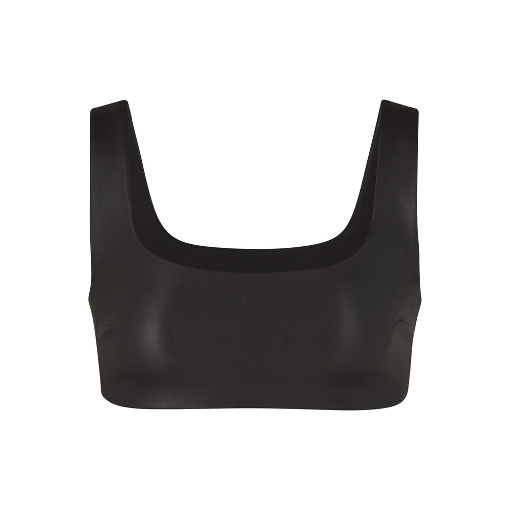 Skims FAUX LEATHER Bralette Zwart | 78RATIOWV