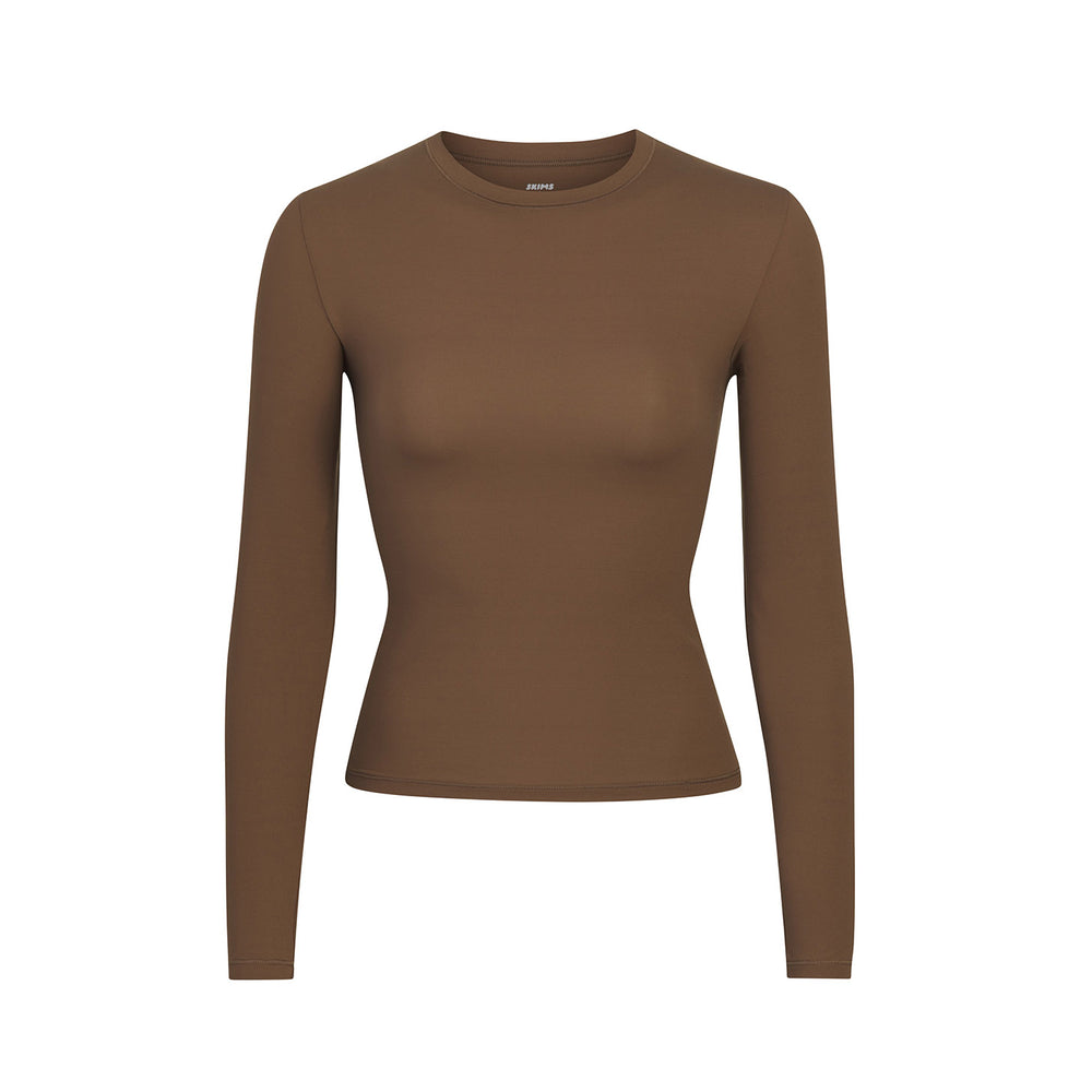 Skims FITS EVERYBODY LONG SLEEVE T-shirt Abrikoos | 47OPJYLSU