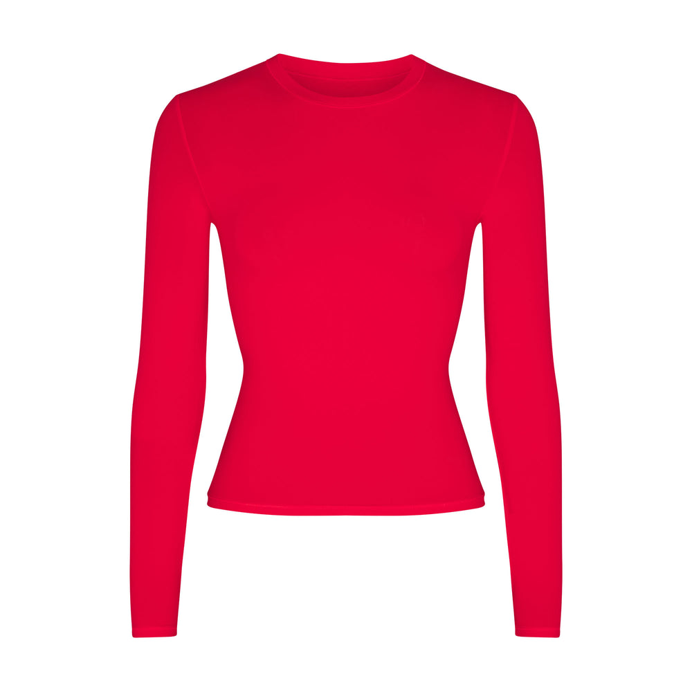 Skims FITS EVERYBODY LONG SLEEVE T-shirt Rood | 95SKFRNBC