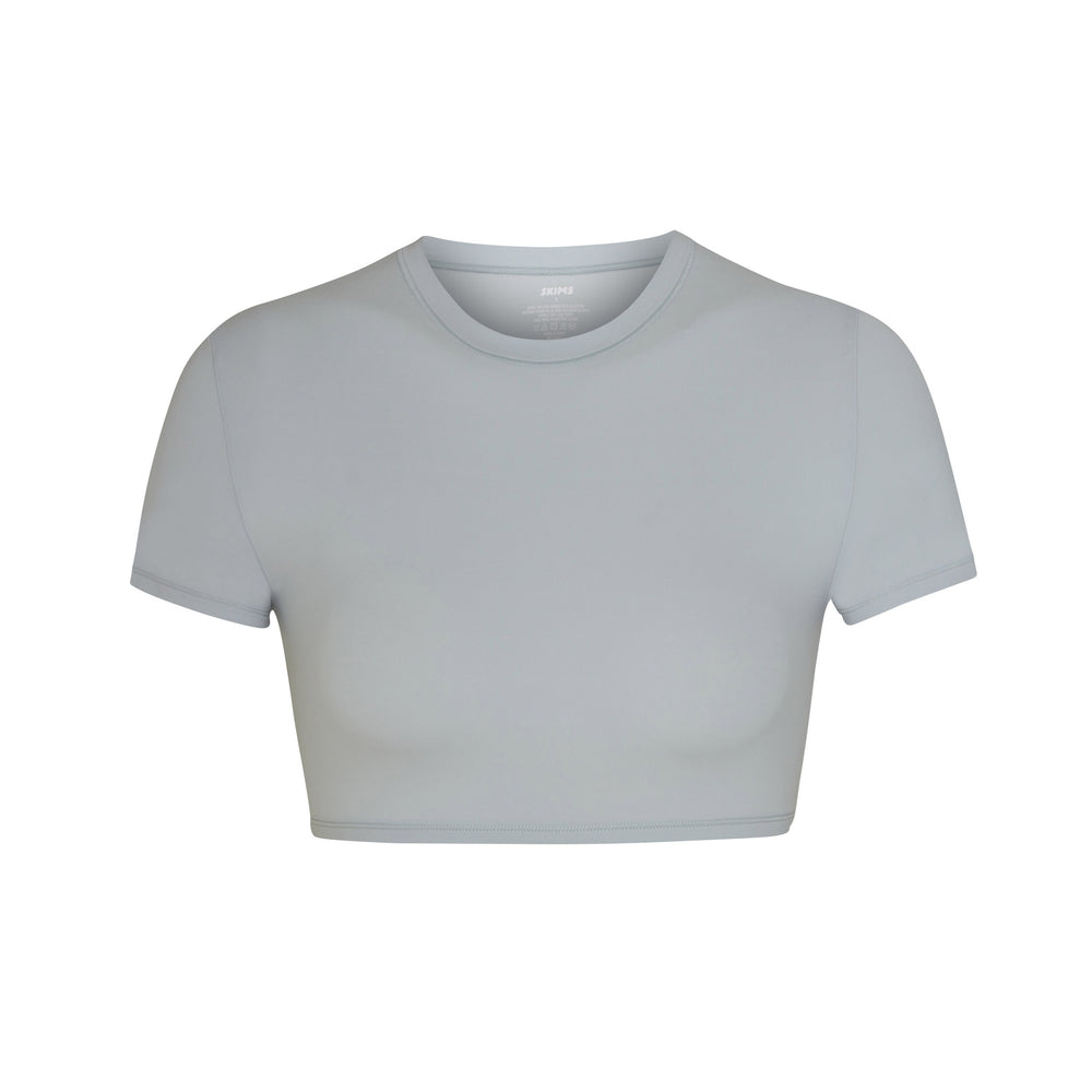 Skims FITS EVERYBODY SUPER CROPPED T-shirt Grijs | 14DJVGSUA
