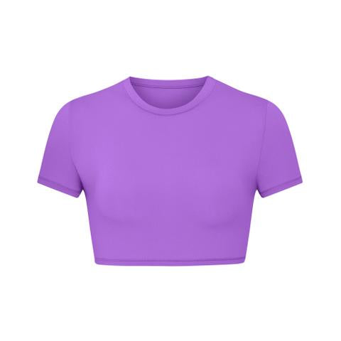 Skims FITS EVERYBODY SUPER CROPPED T-shirt Paars | 69OSGVHMA