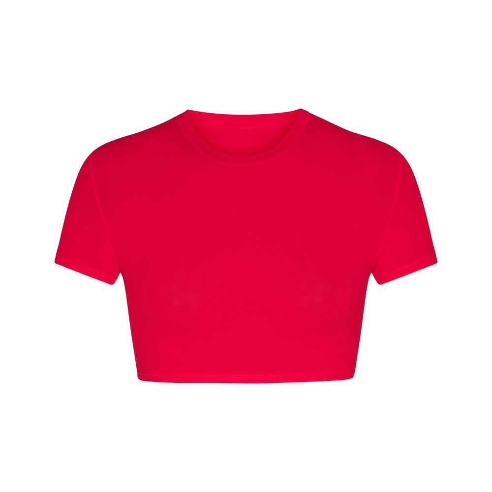 Skims FITS EVERYBODY SUPER CROPPED T-shirt Rood | 76AVETGRW