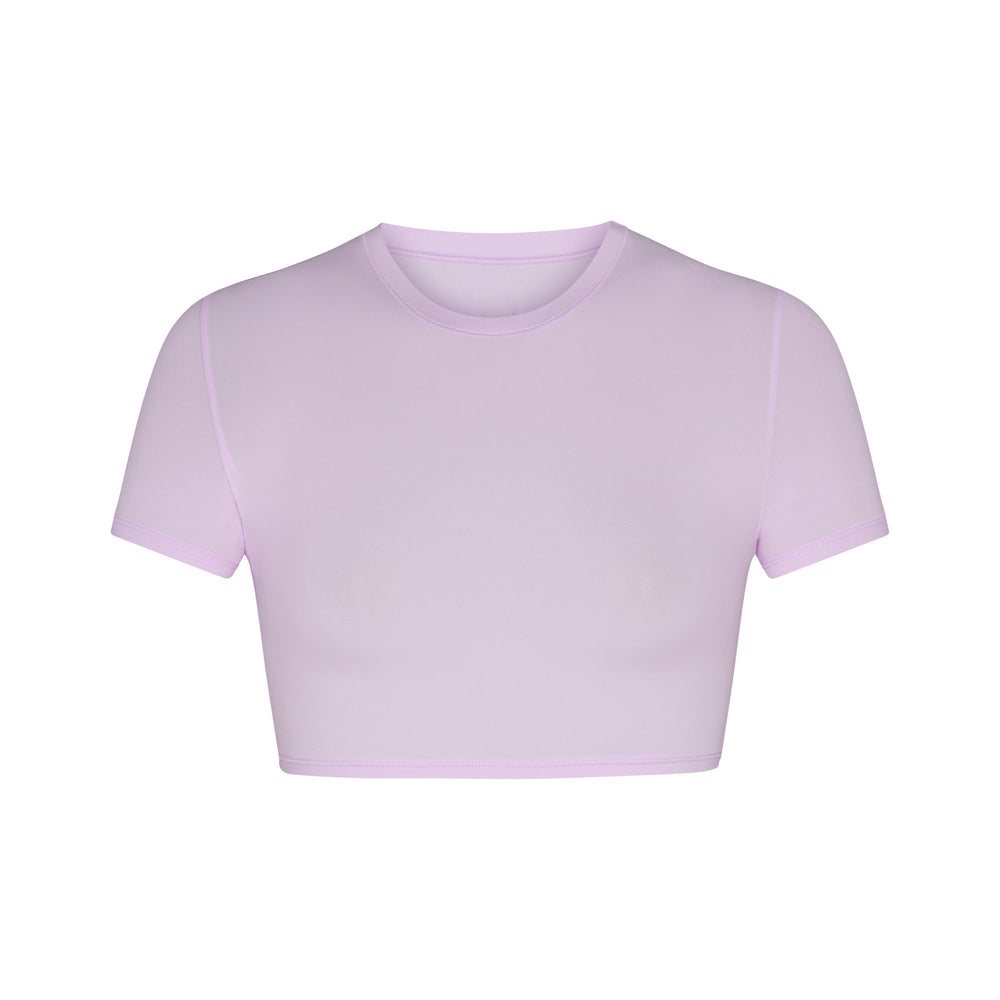 Skims FITS EVERYBODY SUPER CROPPED T-shirt Paars | 79ILBRXZU