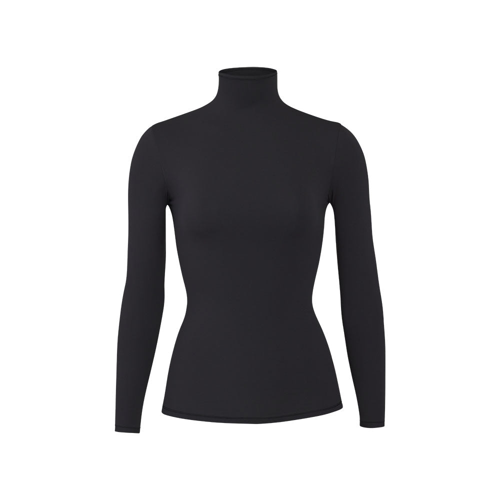 Skims FITS EVERYBODY TURTLENECK T-shirt Zwart | 49DRUNXAW