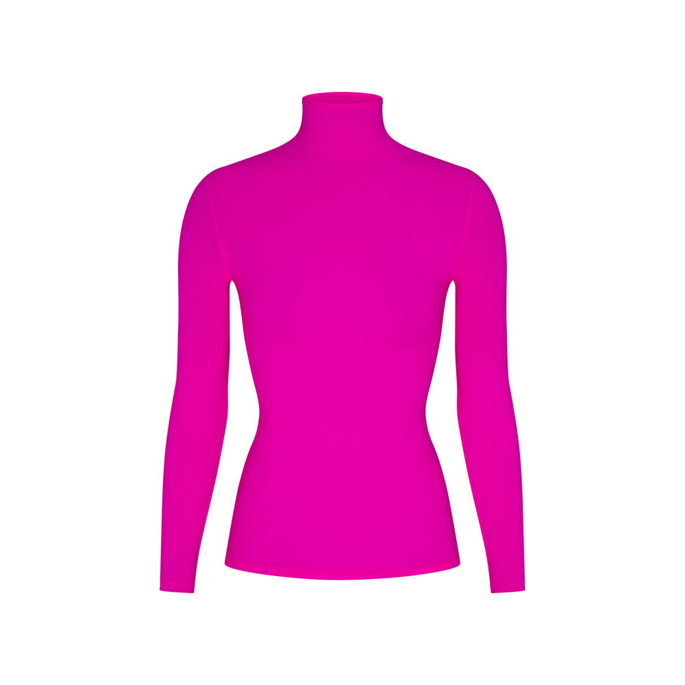 Skims FITS EVERYBODY TURTLENECK T-shirt Fuchsie | 53IGDBHQM