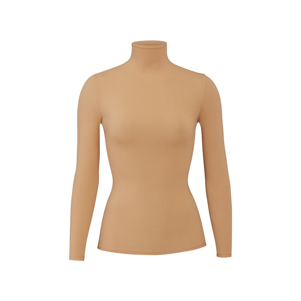 Skims FITS EVERYBODY TURTLENECK T-shirt Beige | 64SPUYMTE