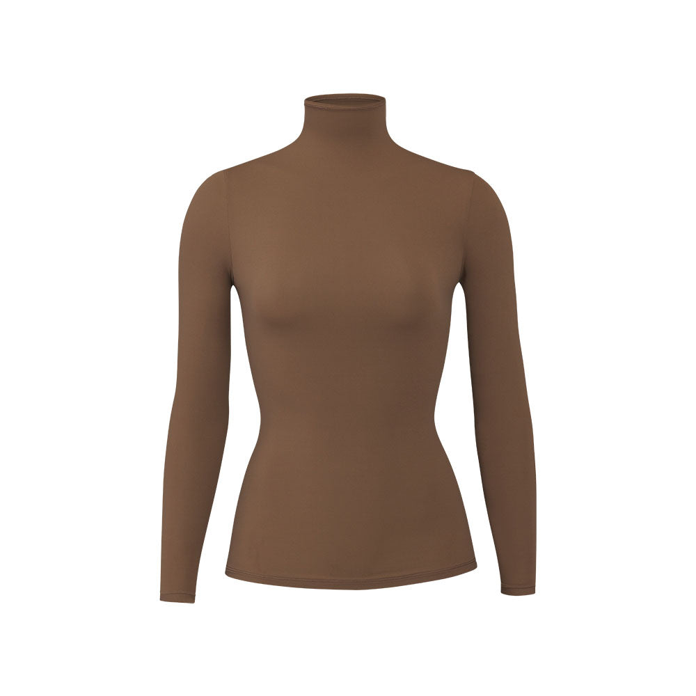 Skims FITS EVERYBODY TURTLENECK T-shirt Abrikoos | 86WDXMVHT