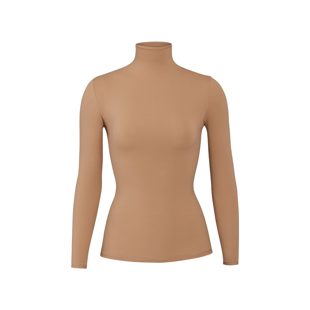 Skims FITS EVERYBODY TURTLENECK T-shirt Abrikoos | 97QKJCLEY