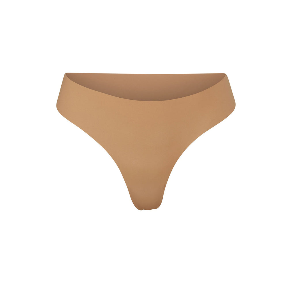 Skims FREE CUT MID WAIST Thong Beige | 62EHJAPST