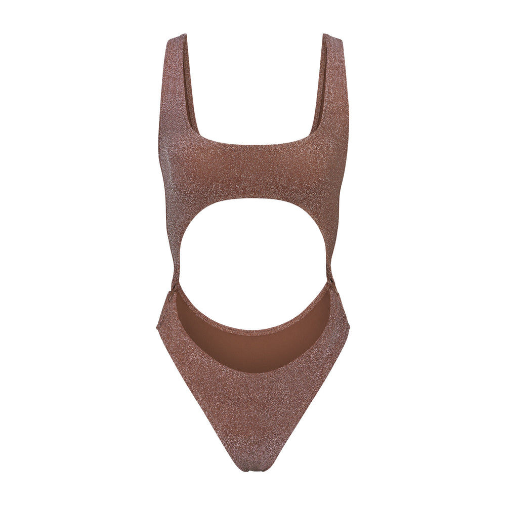 Skims GLITTER SWIM MONOKINI One Piece Bruin | 08KHBNFVS