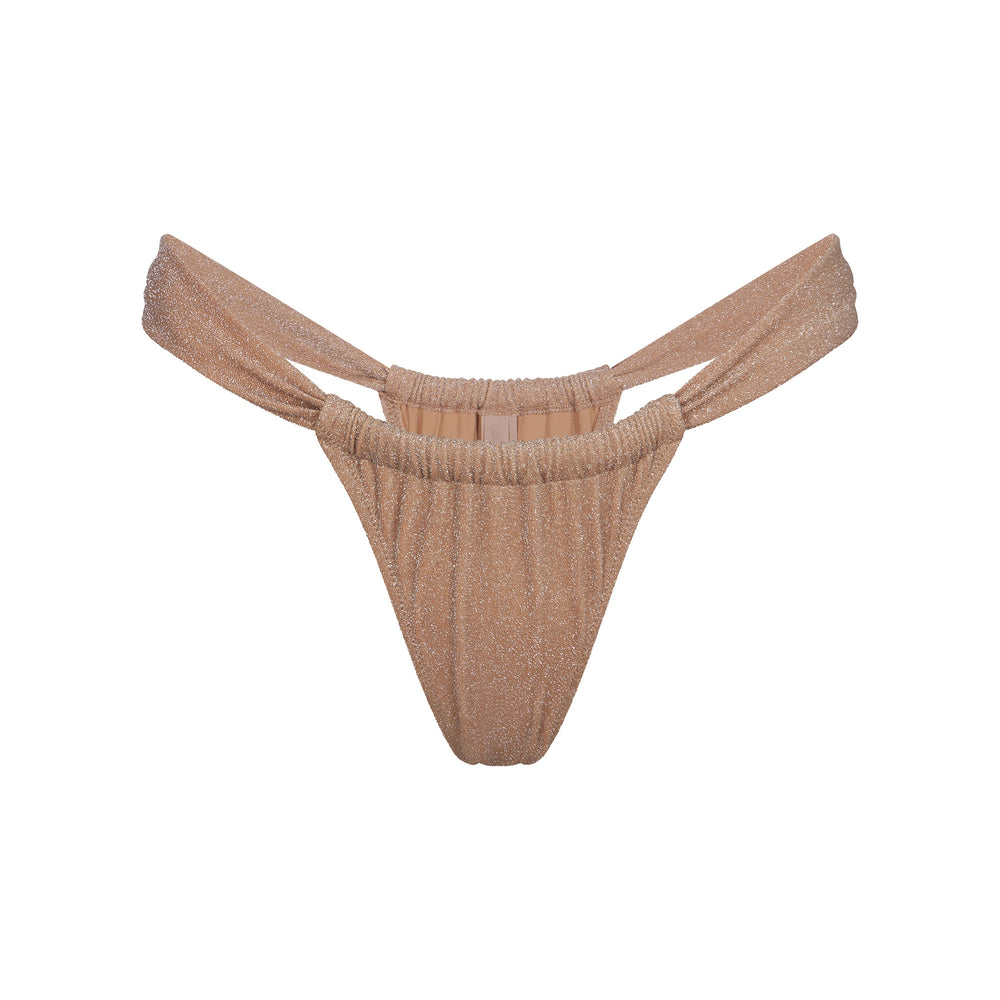 Skims GLITTER SWIM RUCHED BIKINI TANGA Two Pieces Abrikoos | 90DWRLVEQ