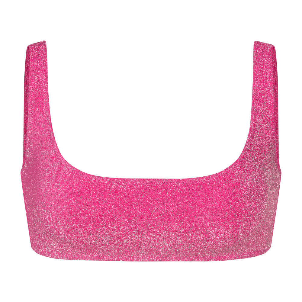 Skims GLITTER SWIM SCOOP BIKINI TOP Two Pieces Roze | 27GCITJRV