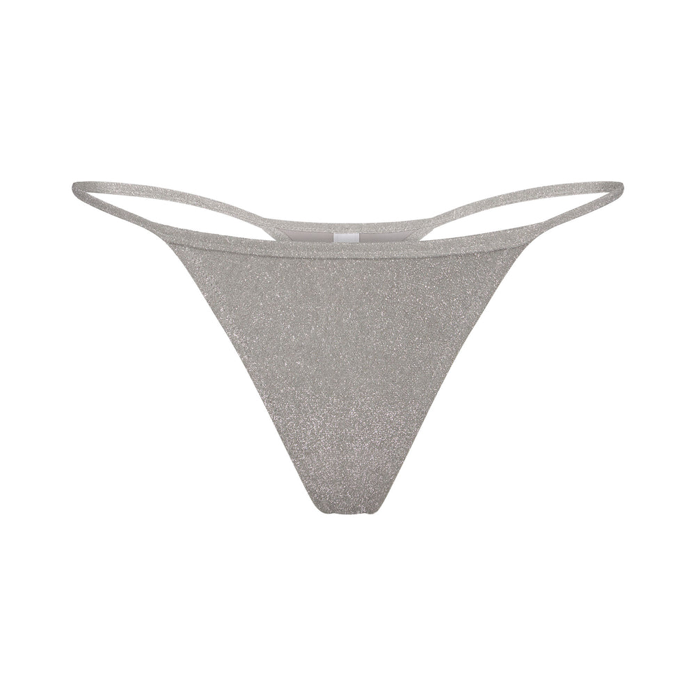 Skims GLITTER SWIM STRING Thong Grijs | 85UQNPIOL
