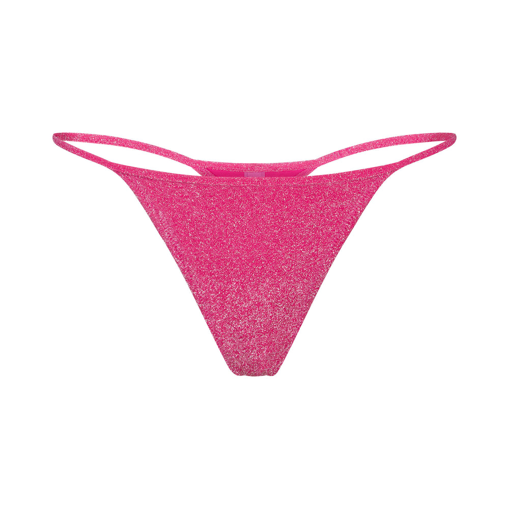 Skims GLITTER SWIM STRING Thong Roze | 52OXCGRAH