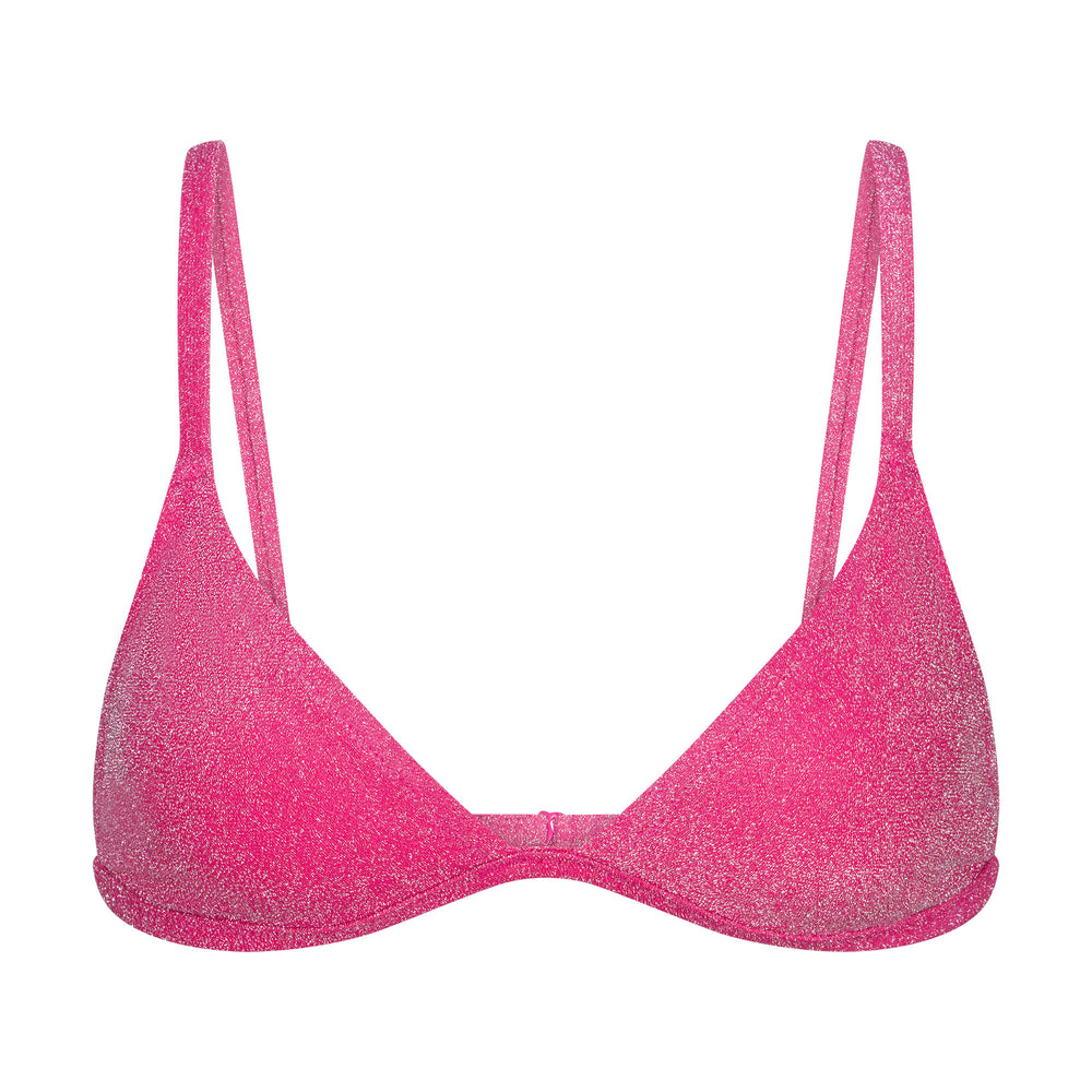 Skims GLITTER SWIM TRIANGLE BIKINI TOP Two Pieces Roze | 16TYKNMFS