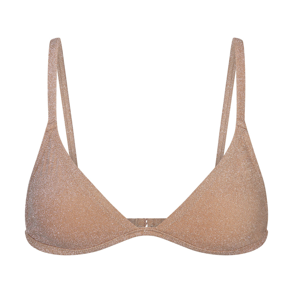 Skims GLITTER SWIM TRIANGLE BIKINI TOP Two Pieces Abrikoos | 78TYISXGJ