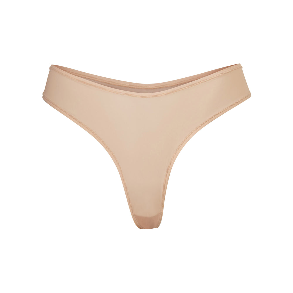 Skims JELLY SHEER DIPPED Thong Beige | 15XLQBZCR