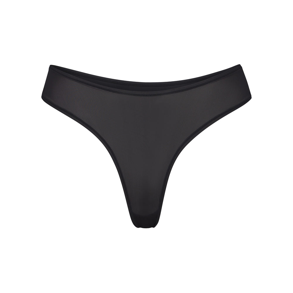 Skims JELLY SHEER DIPPED Thong Zwart | 78TKVGNYO