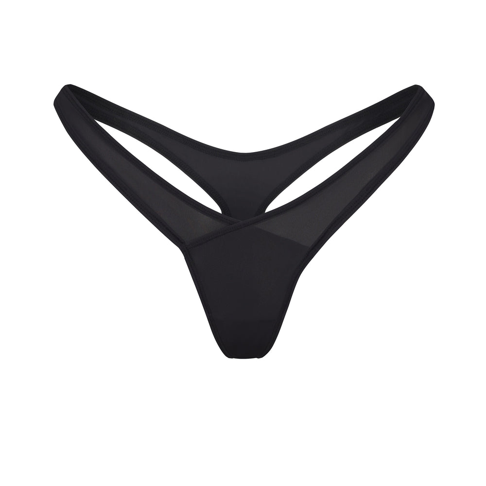Skims JELLY SHEER HIGH CUT Thong Zwart | 27ZLSGYUR