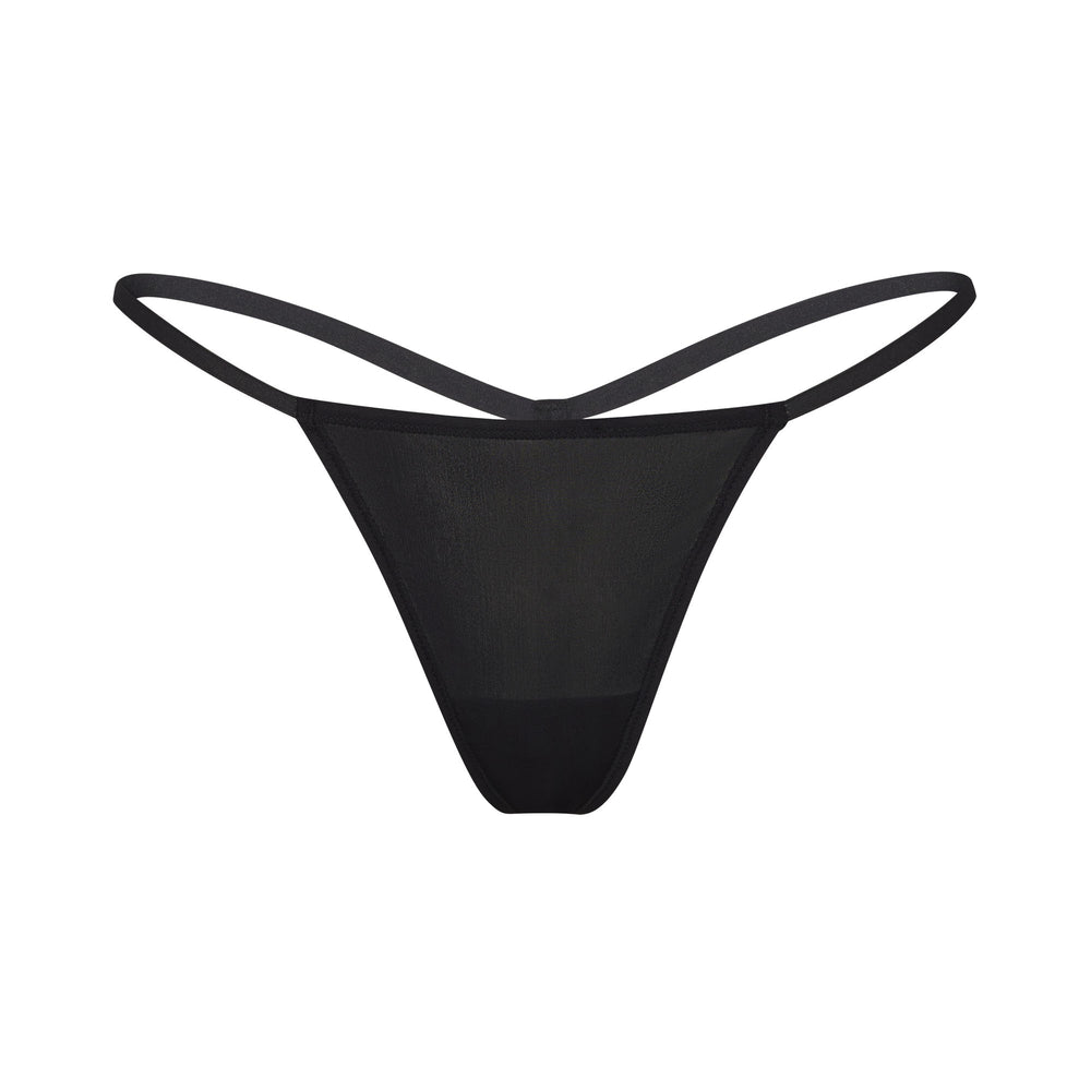 Skims JELLY SHEER STRING Thong Zwart | 20ROVTPAY