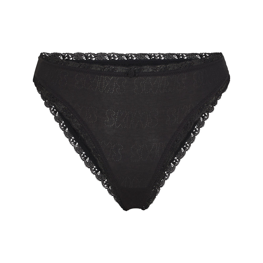 Skims LACE POINTELLE CHEEKY Brief Zwart | 56PYLRZBD