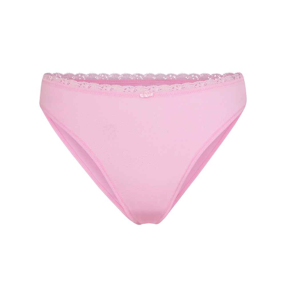 Skims LACE POINTELLE MID RISE Brief Roze | 21CFJVUHM