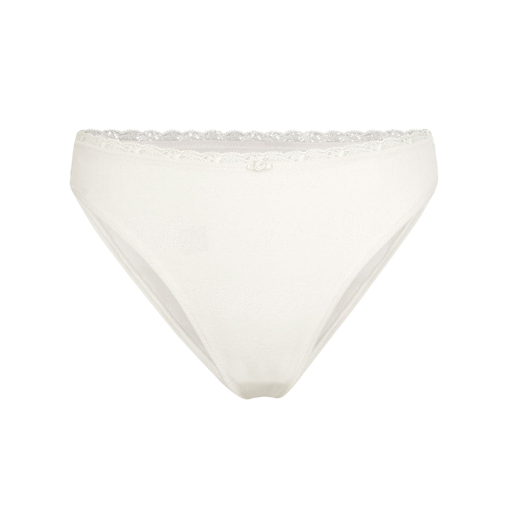 Skims LACE POINTELLE MID RISE Brief Wit | 49VCBLMDN