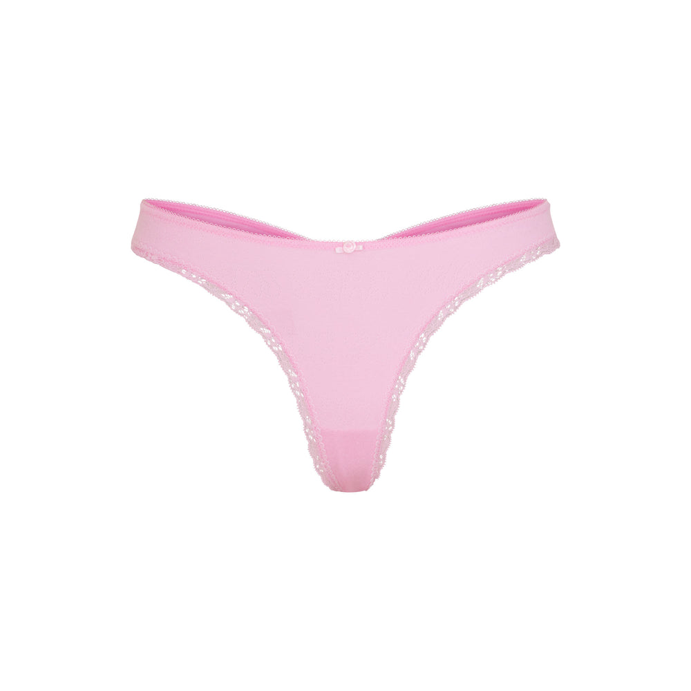 Skims LACE POINTELLE Thong Roze | 91AZKOPFE