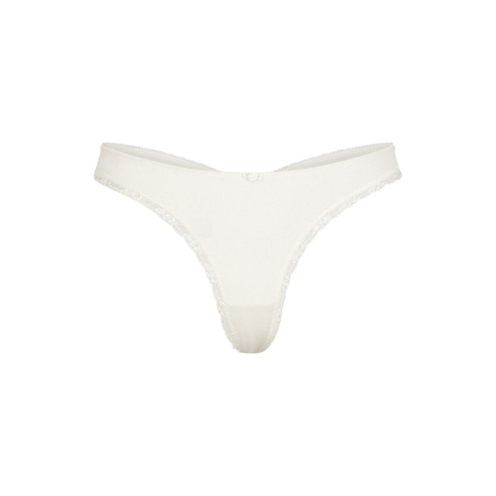 Skims LACE POINTELLE Thong Wit | 64ZXCOBIT