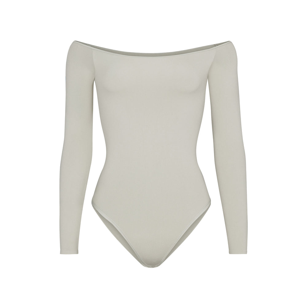 Skims LIGHT ESSENTIAL Off The Shoulder Bodysuit Wit | 59ZFTCBEQ