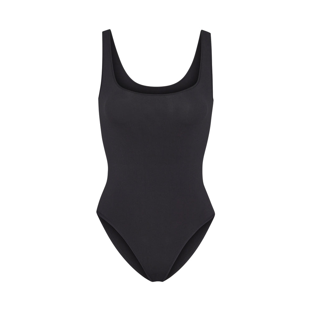 Skims LIGHT ESSENTIAL Scoop Neck Bodysuit Zwart | 31GNZUAXI