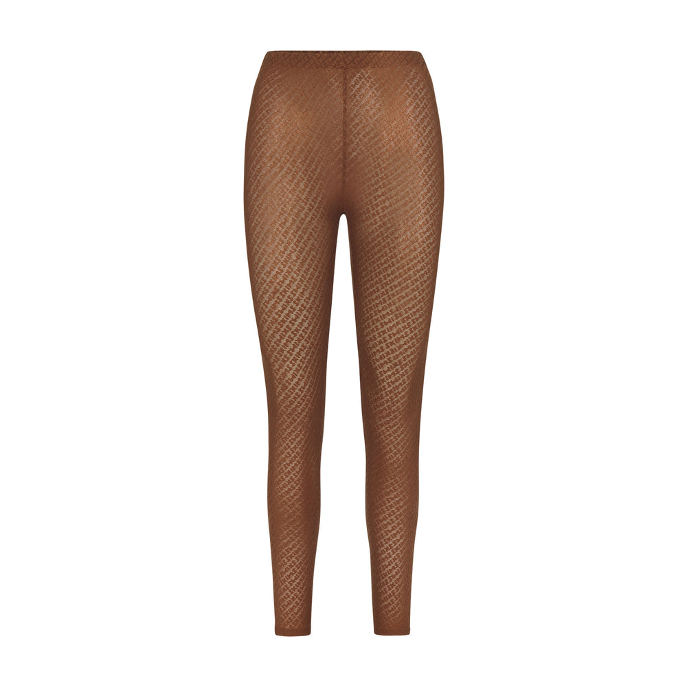 Skims LOGO MESH FOIL Leggings Bruin | 79NAVUZIY