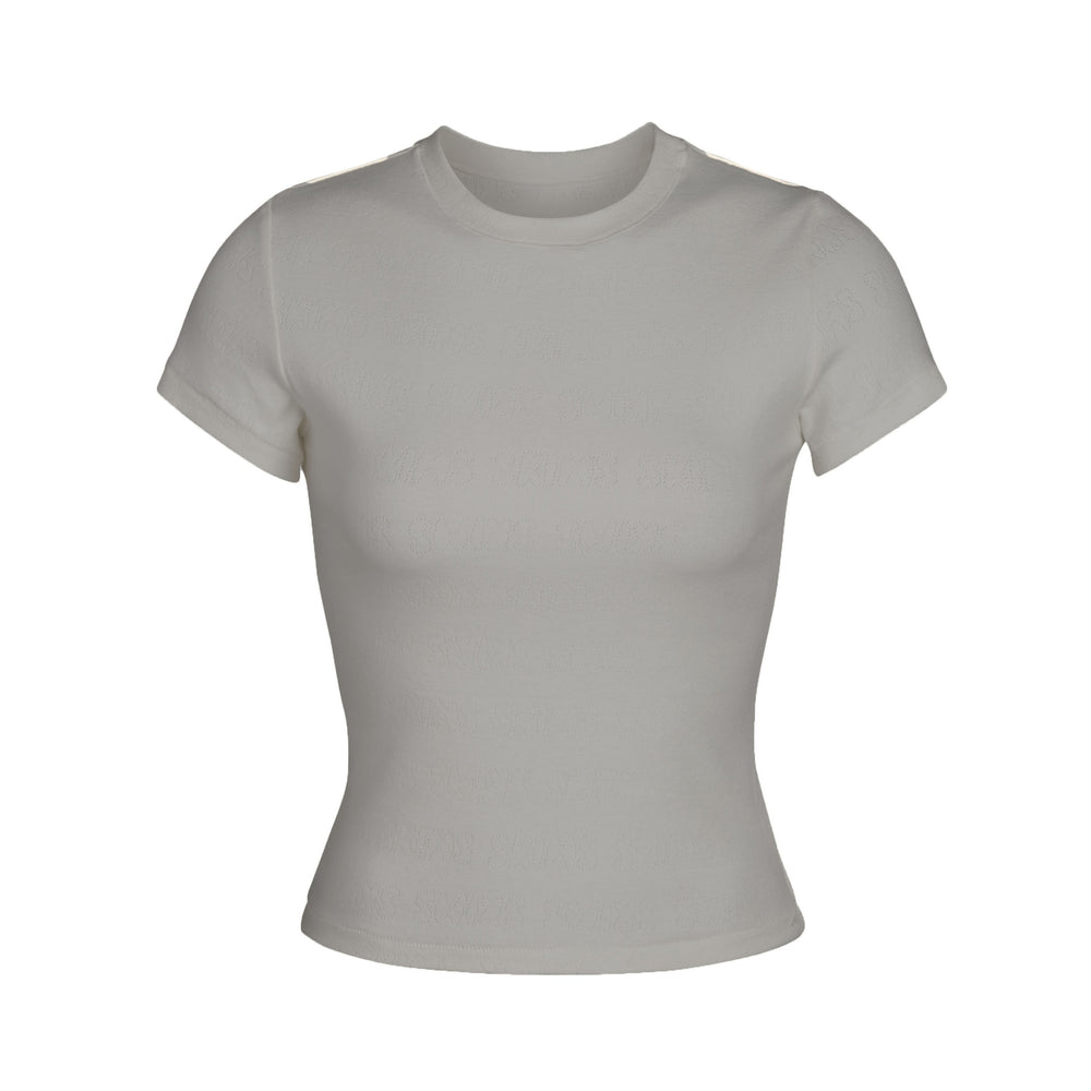 Skims LOGO POINTELLE T-shirt Lichtgrijs | 45ZYMTQJR