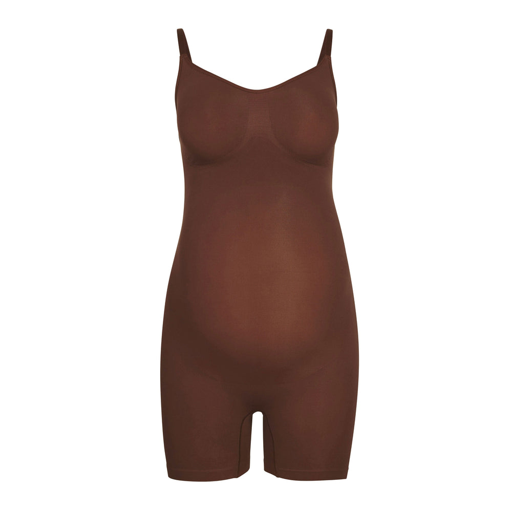 Skims MATERNITY SCULPTING BODYSUIT MID THIGH Maternity Shapewear Chocola | 71OYFMGAU