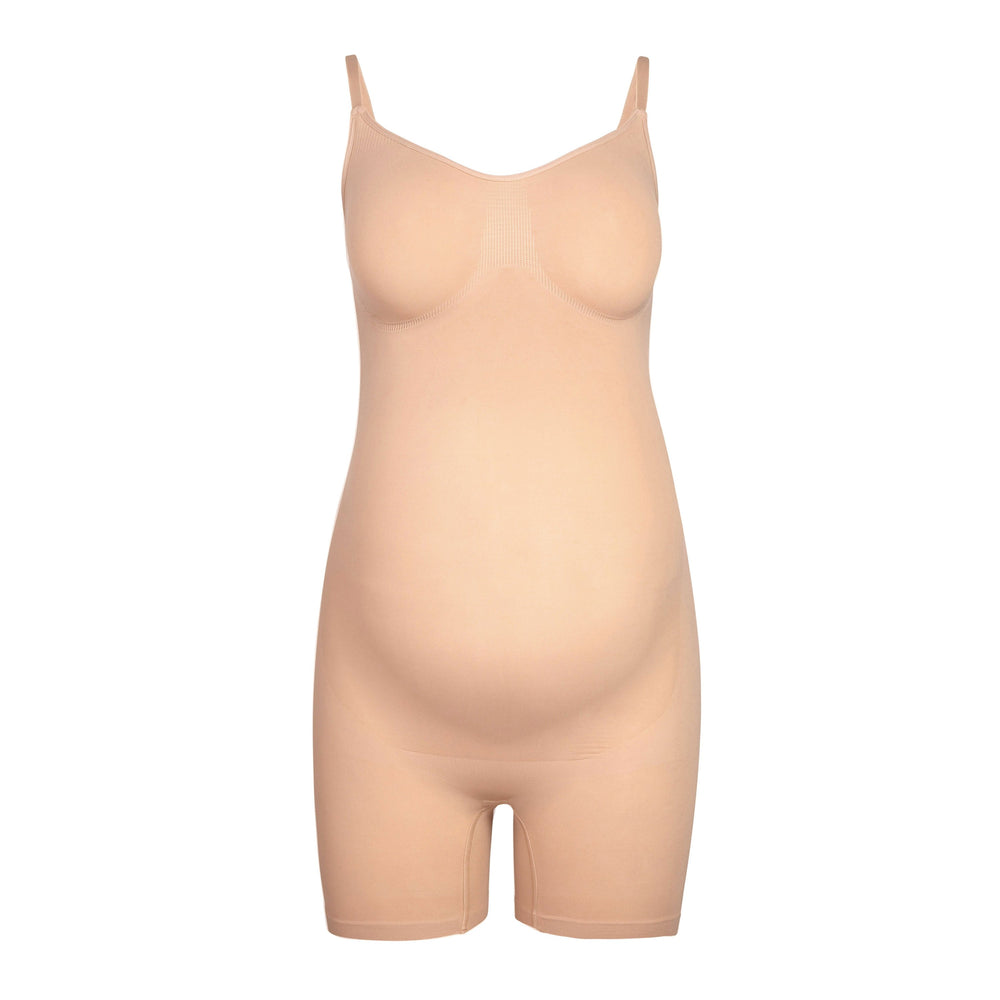 Skims MATERNITY SCULPTING BODYSUIT MID THIGH Maternity Shapewear Beige | 81GOKAYQL