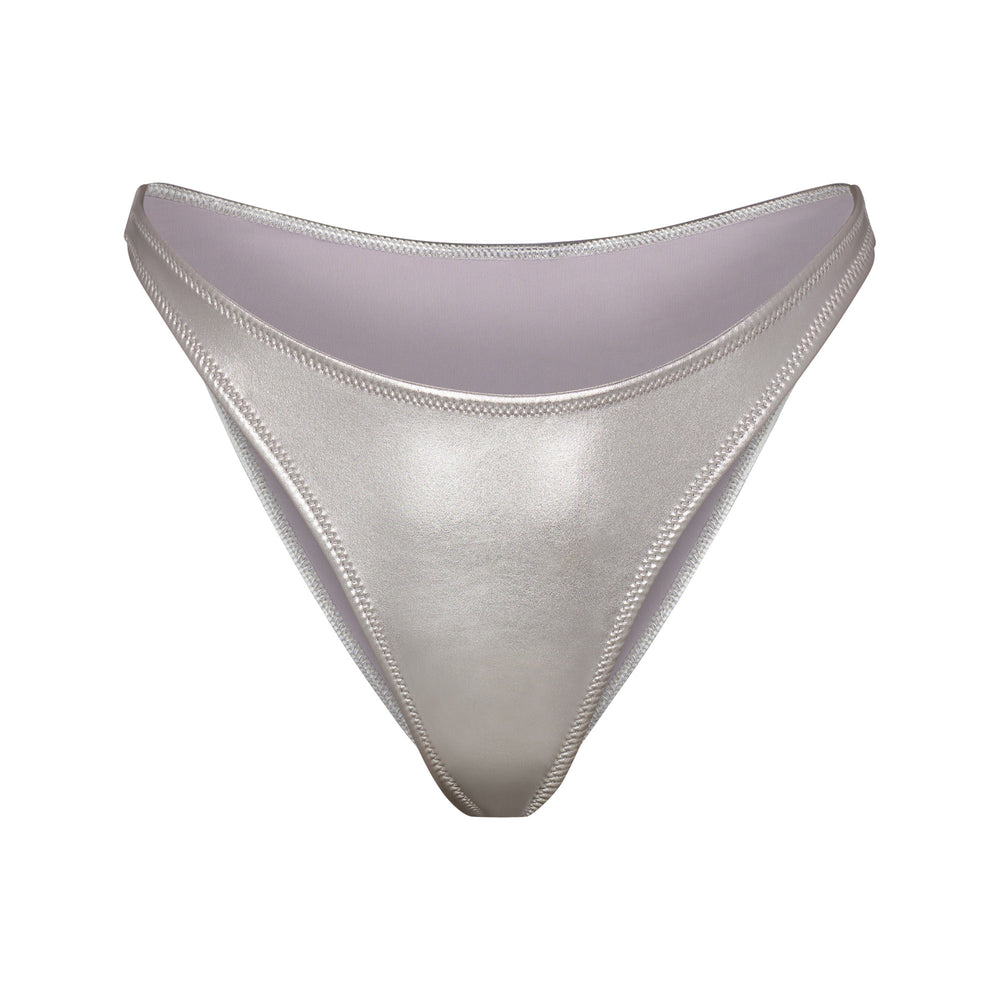 Skims METALLIC SWIM DIPPED MID WAIST BOTTOMS Two Pieces Grijs | 09YJHDQLV
