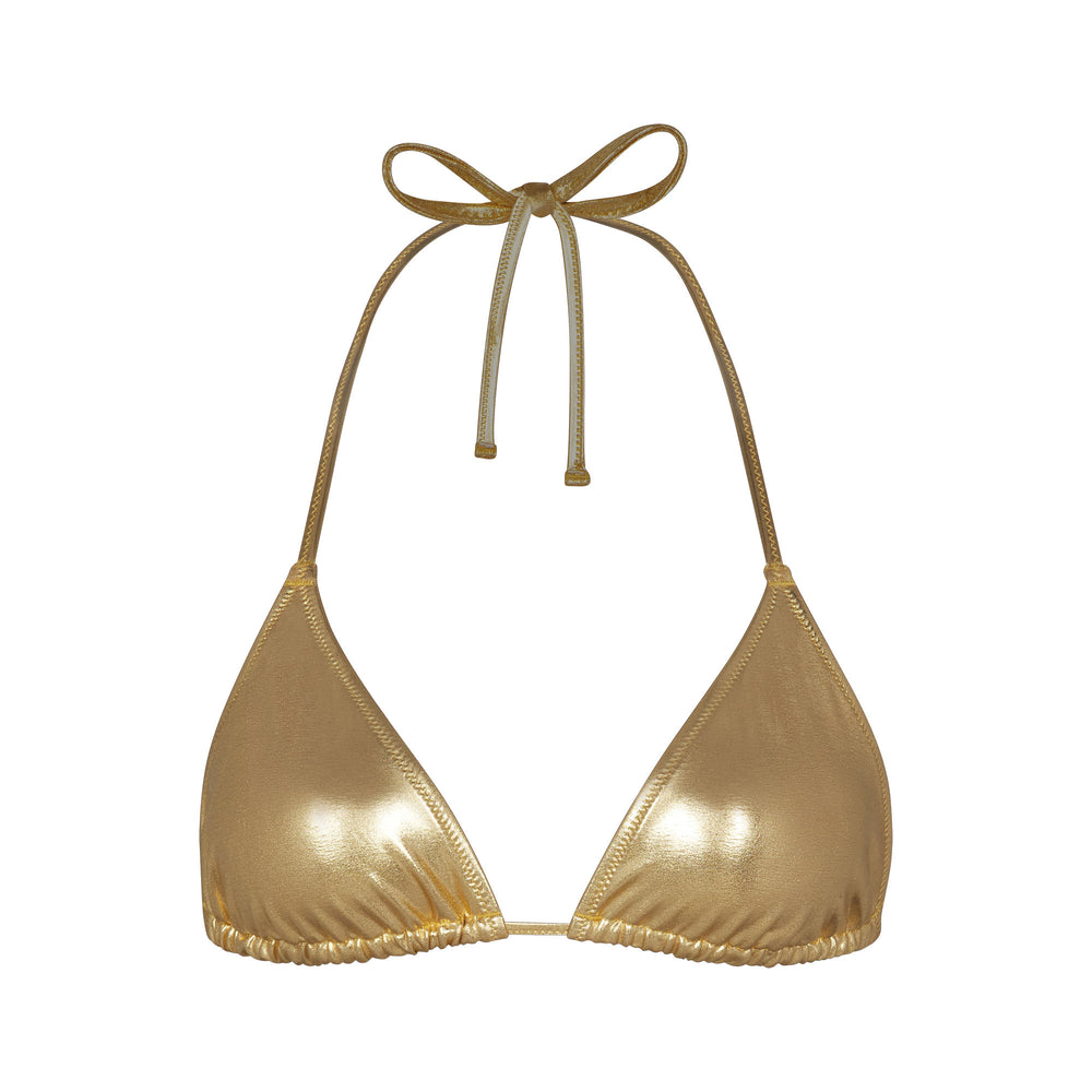 Skims METALLIC SWIM TRIANGLE TOP Two Pieces Goud | 41USJCRQX