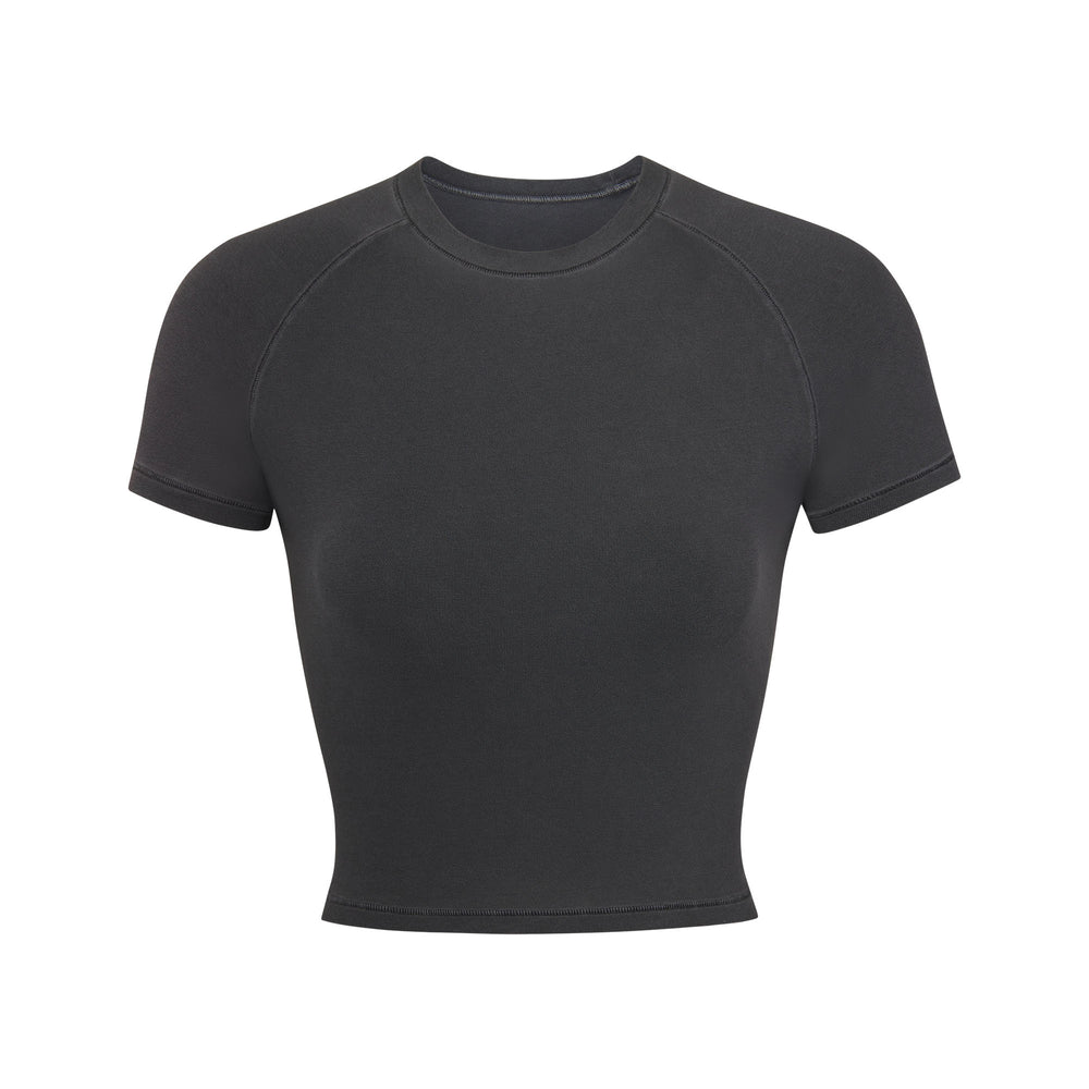 Skims NEW VINTAGE CROPPED RAGLAN T-shirt Grijs | 09CYSPDLH