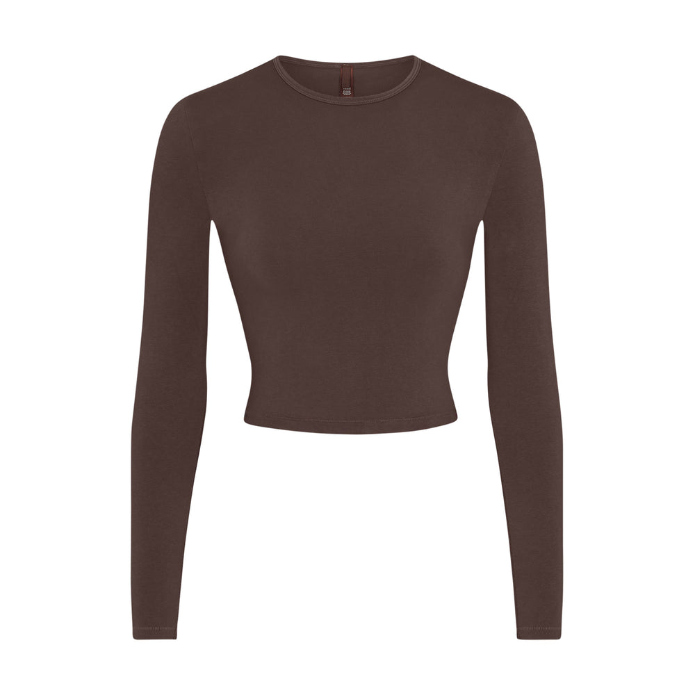 Skims NEW VINTAGE LONG SLEEVE T-shirt Chocola | 48QUKNJBA