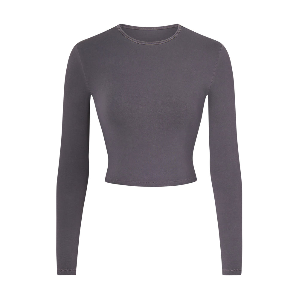 Skims NEW VINTAGE LONG SLEEVE T-shirt Grijs | 34SAKWRNE